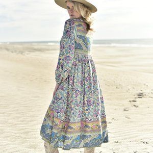 Oasis Peacock Peasant Dress
